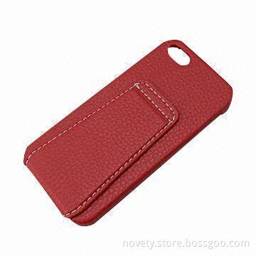 PU Leather Case for iPhone 5, Customized Colors are Accepted